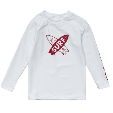 SURF WHITE LS RASH TOP