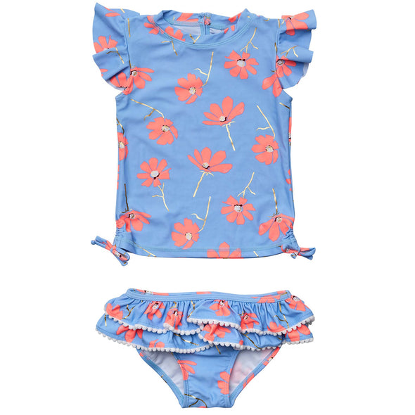 BEACH BLOOM SS RUFFLE SET